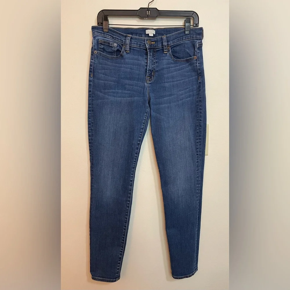 J. Crew Women’s Mid Rise Stretch Skinny Medium Wash Denim Jean Size 29/30